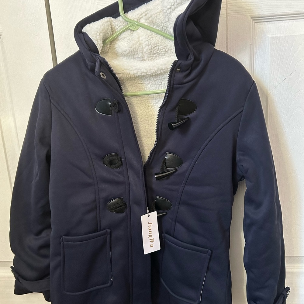 Navy Winter Coat | Jiang Wu